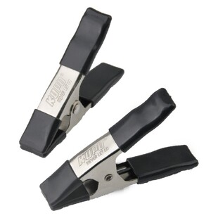 KCP-354-BK, 4"/10cm stålfjäderklämma  - Svart, 2pack