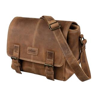 Kapstadt läderväska cognac Small Wide