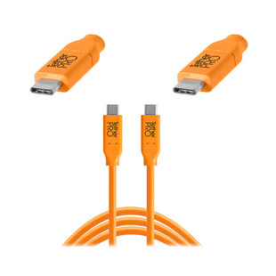 TetherPro USB-C till USB-C, 0,9 meter, orange, USB 3.1 (demo)