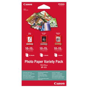 VP-101 Photo Paper Variety Pack 10x15 cm, 1x10 - 2x5 Ark
