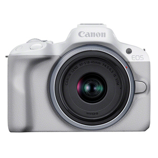 EOS R50 kamerahus - Vit + RF-S 18-45mm f/4,5-6,3 IS STM