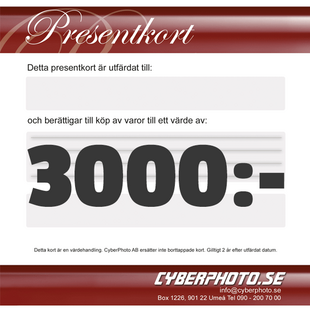 Presentkort 3000kr