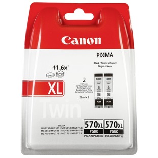 PGI-570 XL PGBK black Twin Pack