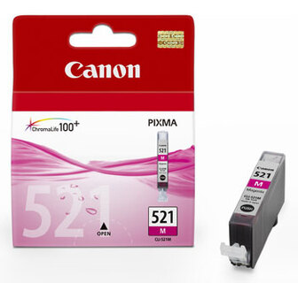 CLI-521M Magenta Bläckbehållare (till Pixma iP4600/4700, MP540/620/630 mfl.) 