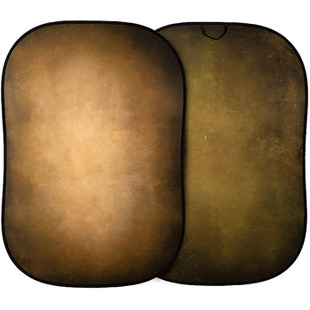 Hopfällbar bakgrund 1,5 x 2,1 m, Tobacco-Olive 