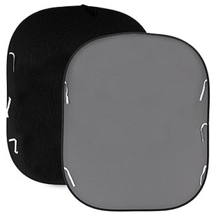 Hopfällbar bakgrund 1,8 x 2,15 m, svart/grå