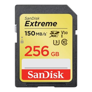 SDXC Extreme 256GB UHS-I Class 10 U3 V30 150MB/s