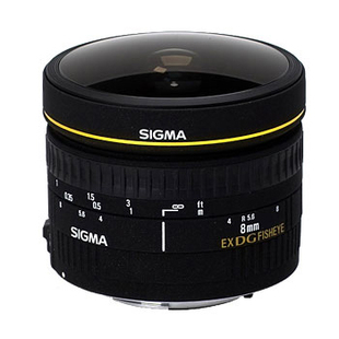 EX 8mm f/3,5 DG Fisheye, för Canon EF-fattning