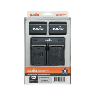 2 st batterier motsv. Sony NP-FZ100, inkl. dubbel USB-laddare 