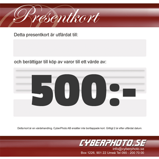 Presentkort 500kr